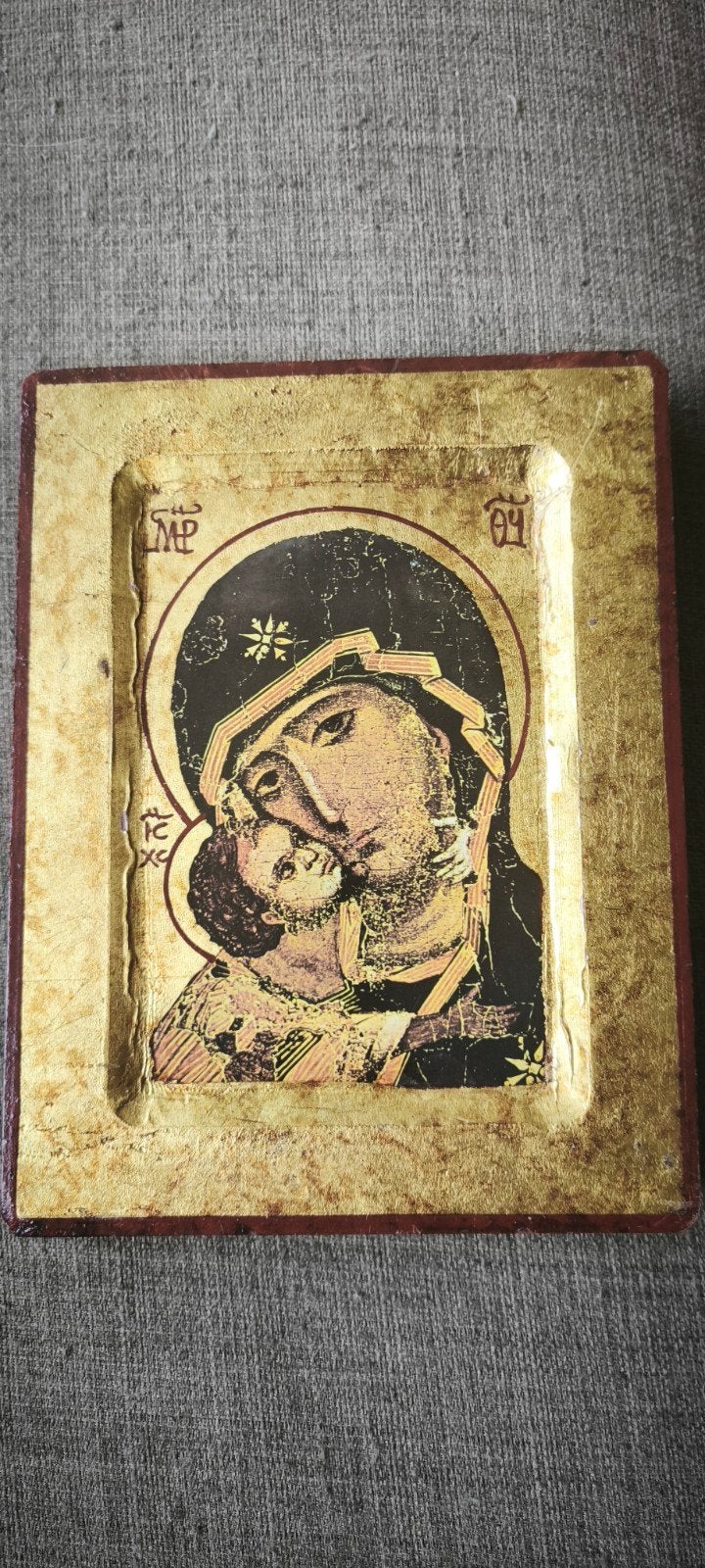 Antieke Icoon Moeder Gods van Vladimir - Kunstverlag Anton, Antiek en Kunst, Ophalen of Verzenden