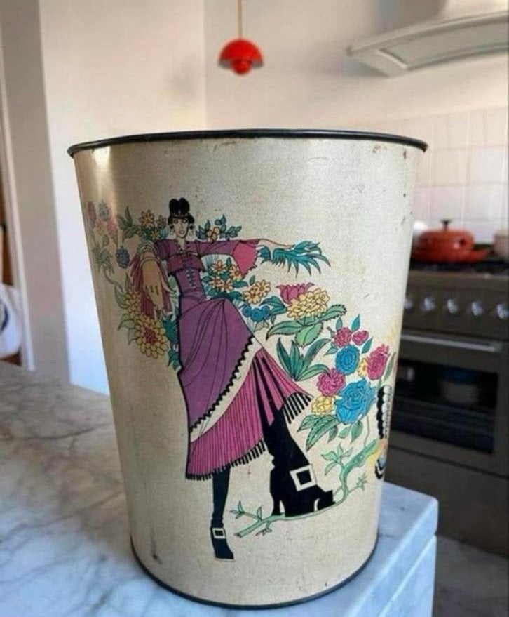 Tomado prullenbak Vintage Seventies Groovy, Ophalen of Verzenden, Huis en Inrichting