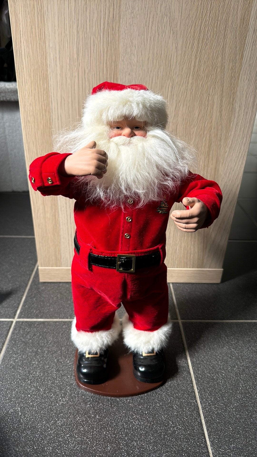 Exclusieve dansende kerstman op adapter, Ophalen, Zo goed als nieuw