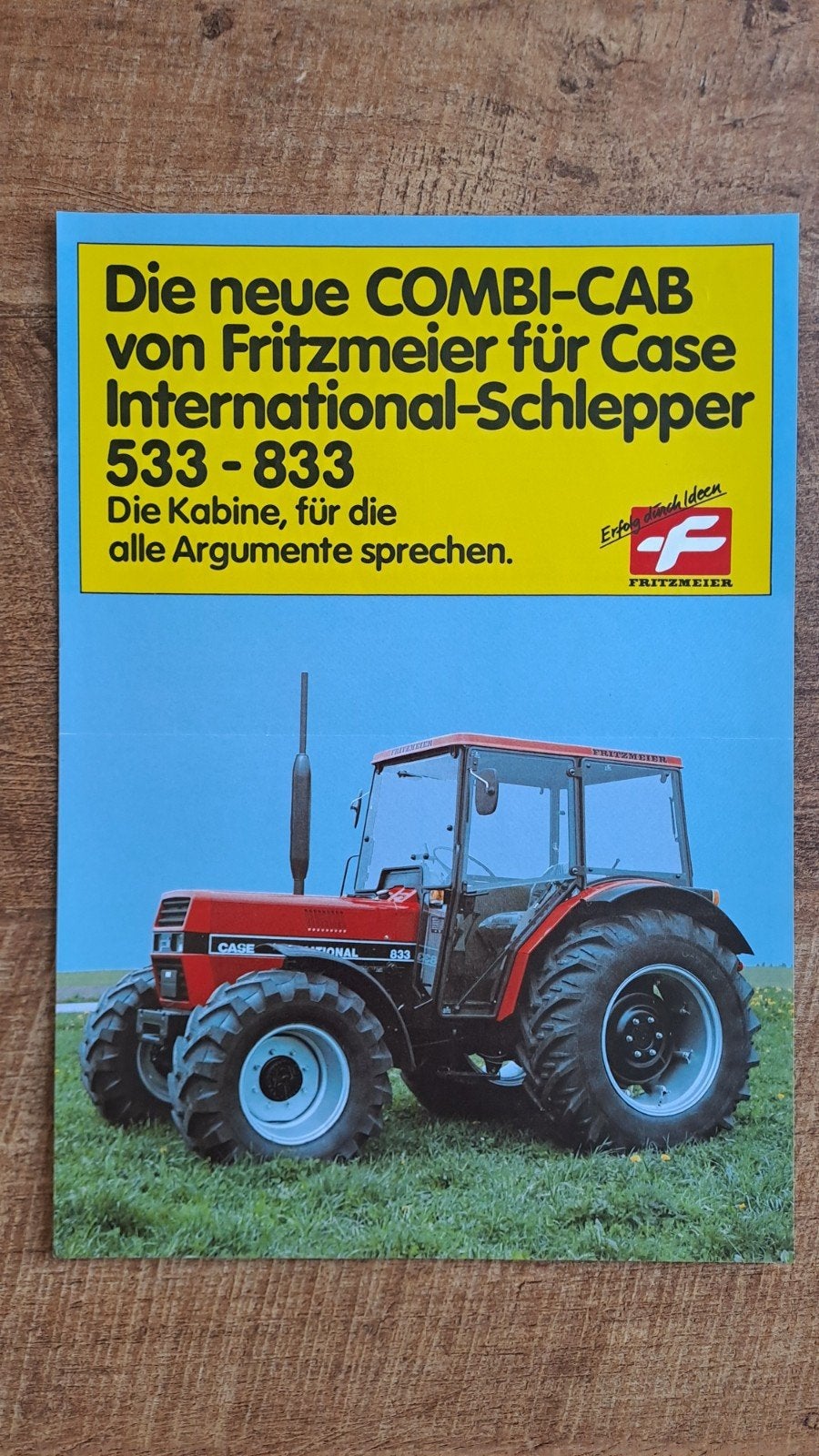 folder FRITZMEIER kabine International tractoren 533 - 833, Ophalen of Verzenden, Zo goed als nieuw, Folder