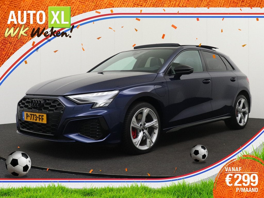 Audi A3 Sportback 45 TFSIe Aut. S-Line Competition Pano-Dak, Auto's, Audi, Gebruikt, 4 cilinders, Blauw, Hybride Elektrisch/Benzine