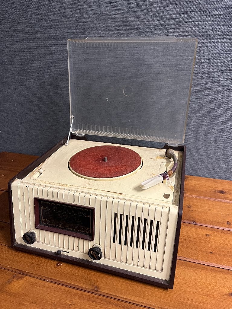 LEES TEXT ! Philips HX348A radiogrammofoon platenspeler, Ophalen of Verzenden