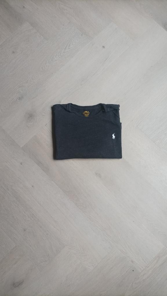 Polo Ralph Lauren T-Shirt – Donkergrijs – Wit Logo – M, Maat 48/50 (M), Ophalen of Verzenden, Grijs, Polo Ralph Lauren