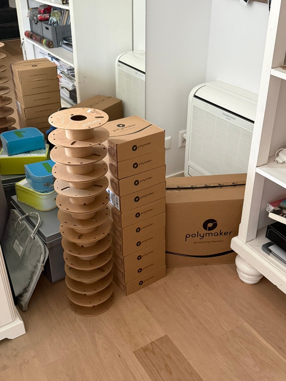 Lege Polymaker kartonnen spoelen en doosjes, Ophalen of Verzenden, Gebruikt, Filament