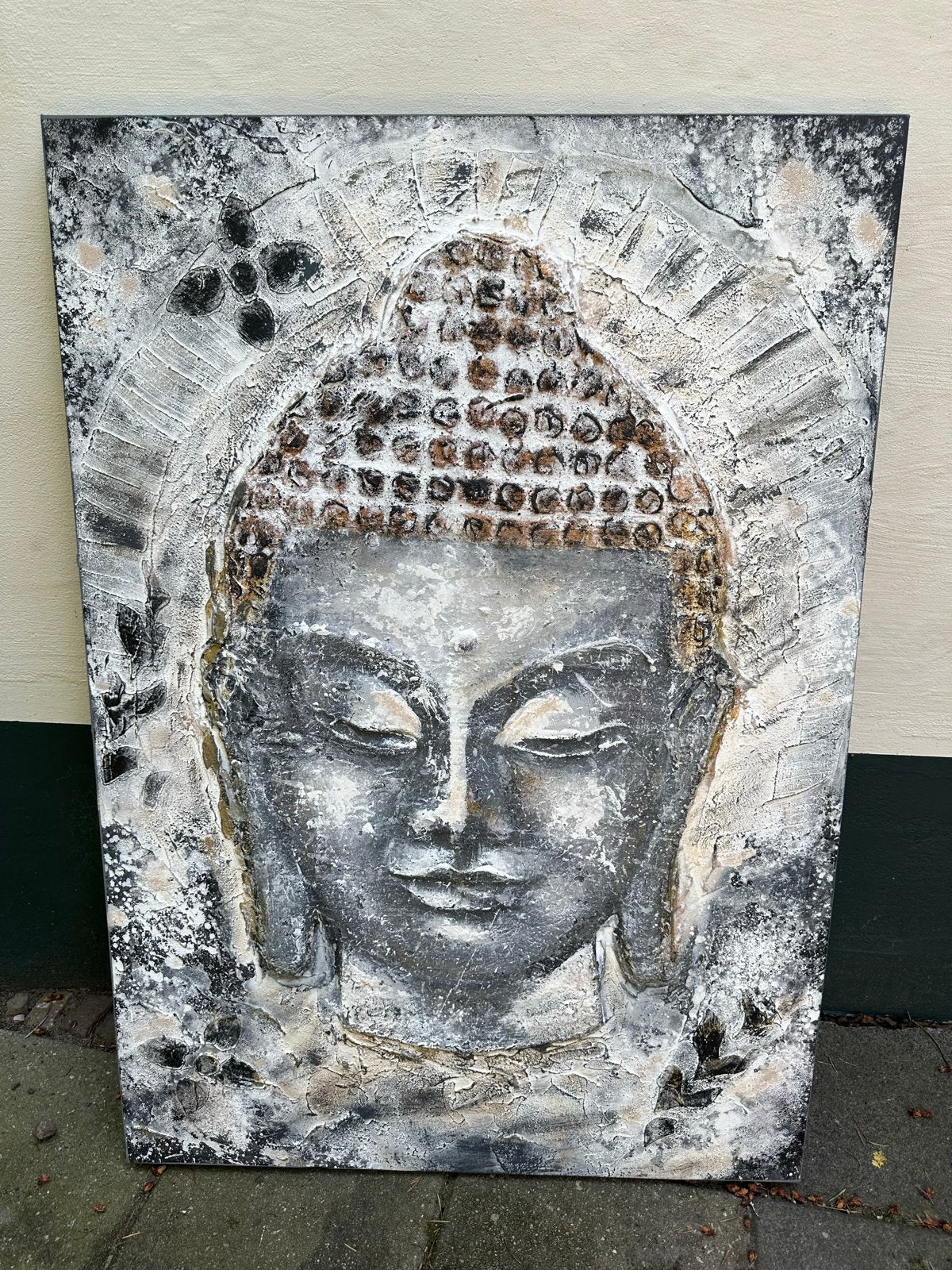 Schilderij Boeddha 70x100 cm als nieuw, Ophalen