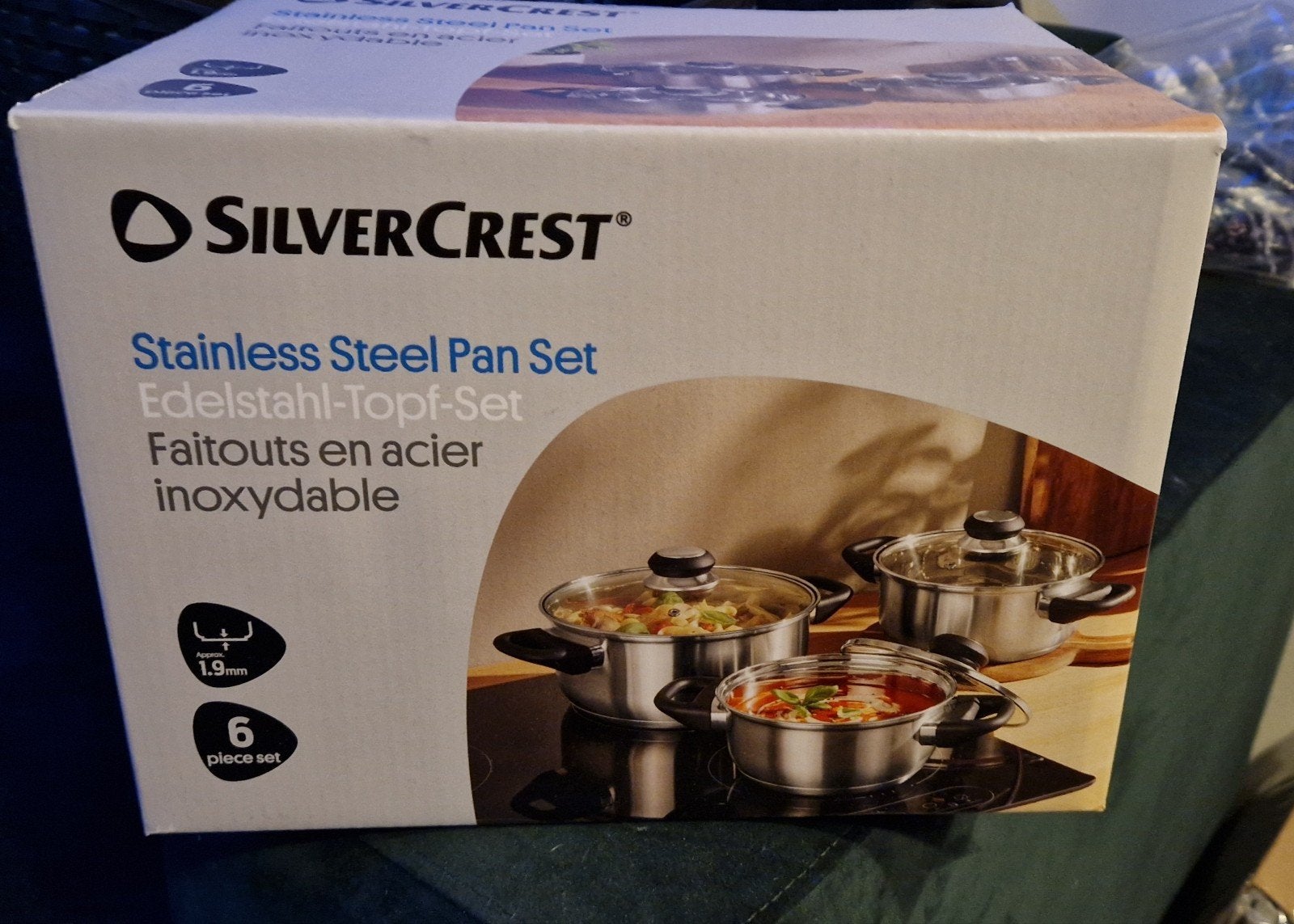 Nieuwe Silvercrest Pannenset - 6-delig RVS, Met deksel, Nieuw, Pannenset, Ophalen of Verzenden