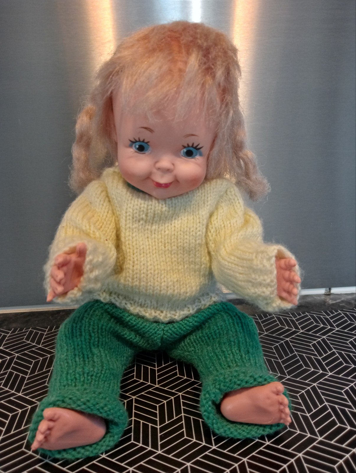 Vintage Remco Babypop uit 1970 - Zeldzaam en Charmant, Ophalen, Gebruikt, Babypop
