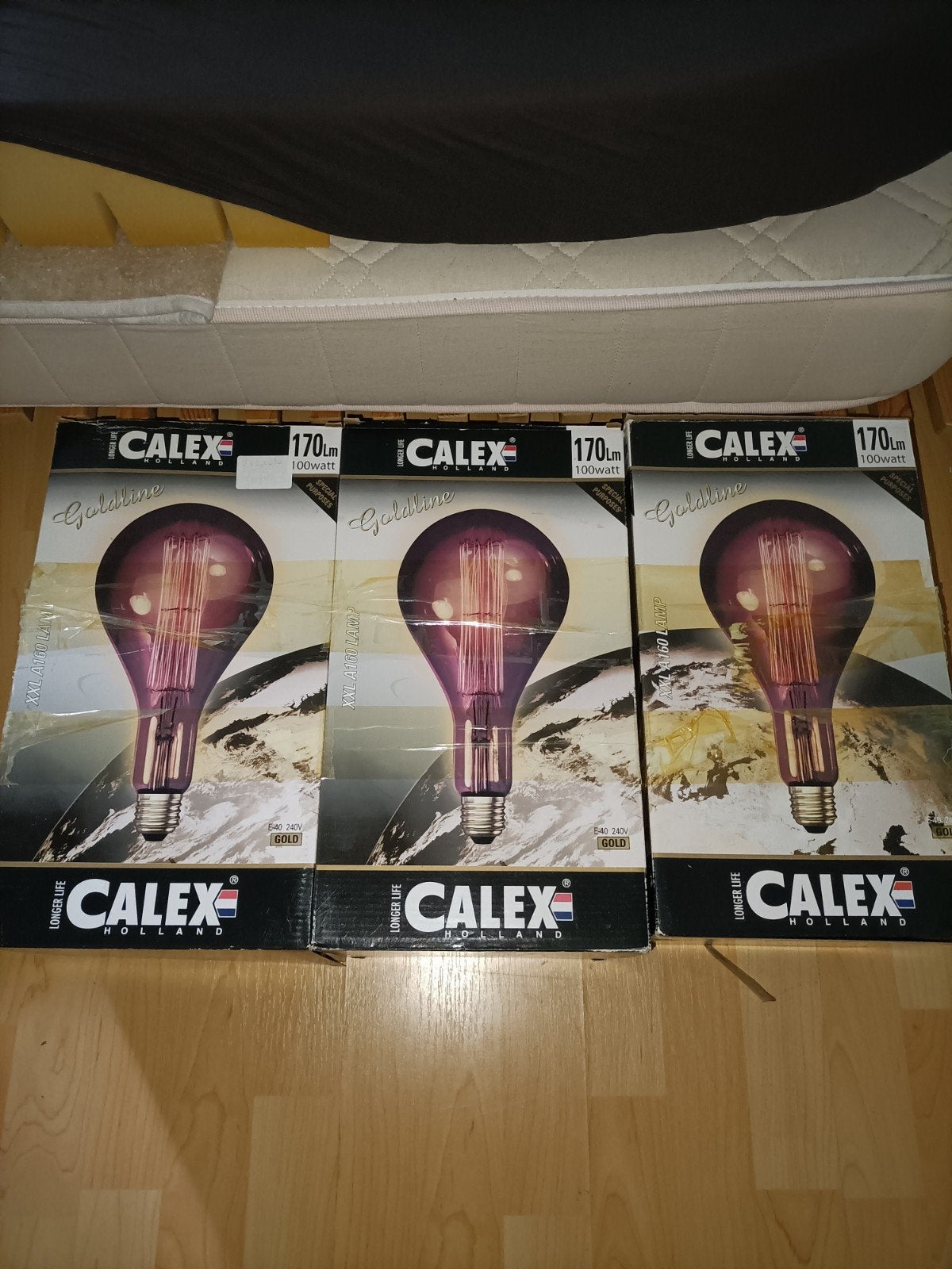 Calex Goldline E40 lampen met fittingen, Huis en Inrichting, Lampen | Hanglampen, Nieuw, Ophalen of Verzenden, Textiel, Industrieel, Vintage