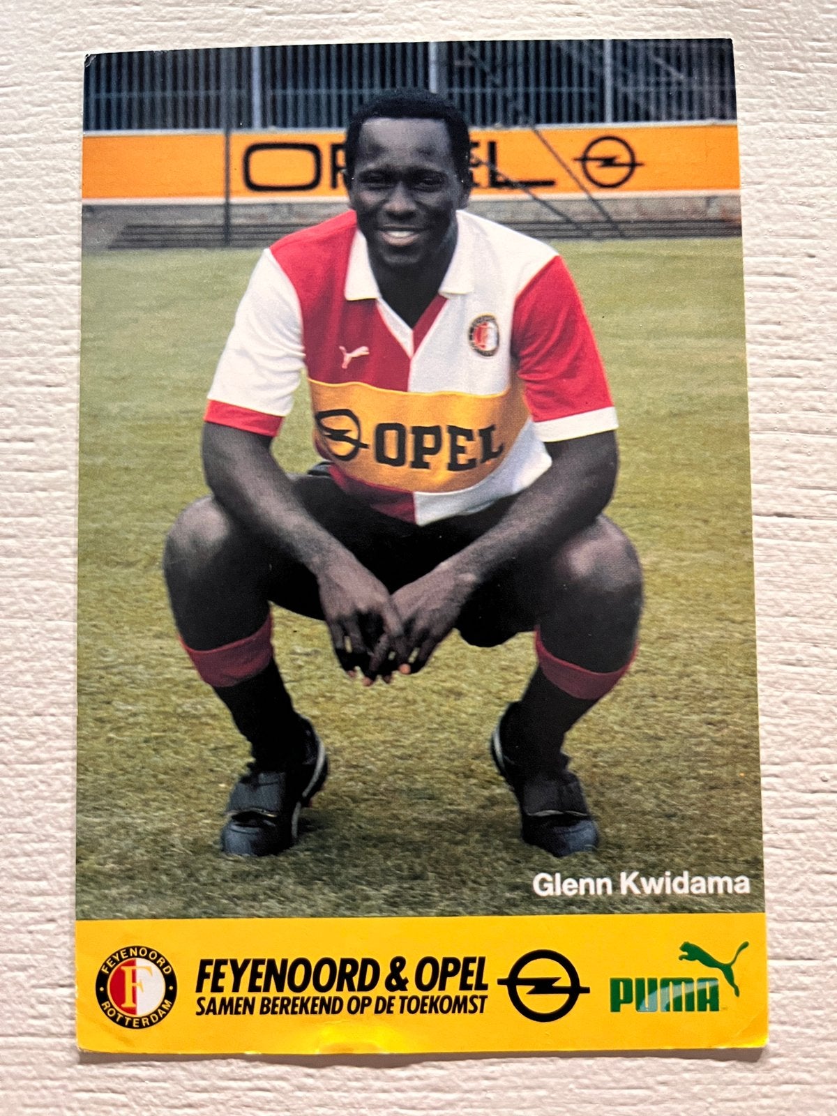 Feyenoord spelerskaart Kwidama, Ophalen of Verzenden, Gebruikt
