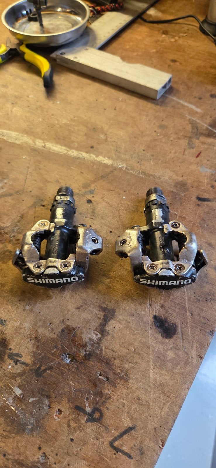 Shimano spd klikpedalen, Ophalen, Staal