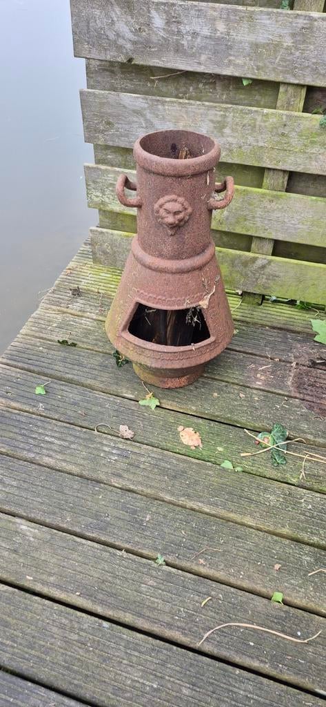T.E.A.B gietijzeren potkachel / terraskachel- decoratief, Tuin en Terras, Ophalen, Gebruikt