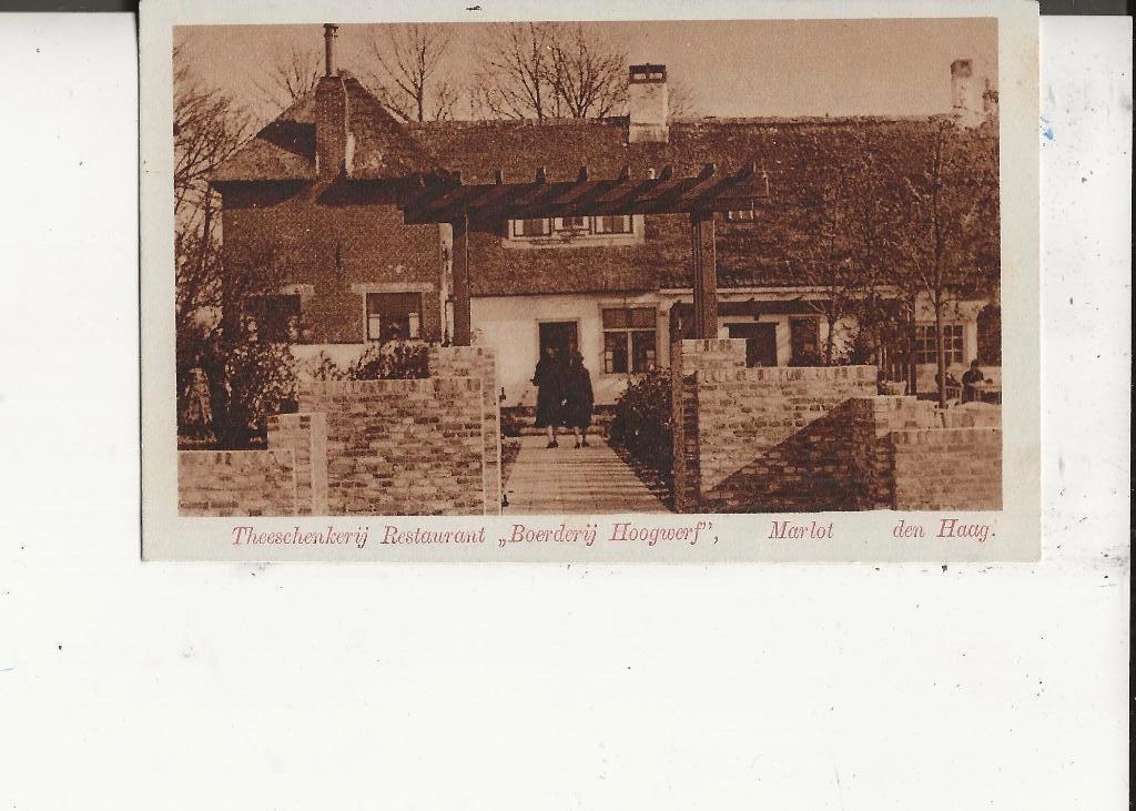 Den Haag Marlot Rest.Boerderij Hoogwerf, Ophalen of Verzenden, 1920 tot 1940, Ongelopen, Zuid-Holland