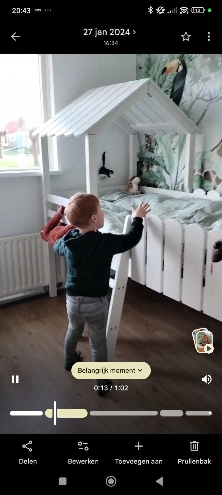 Gratis Boomhutbed met lattenbodem (gedemonteerd), Huis en Inrichting, Ophalen, Gebruikt, 90 cm, Eenpersoons