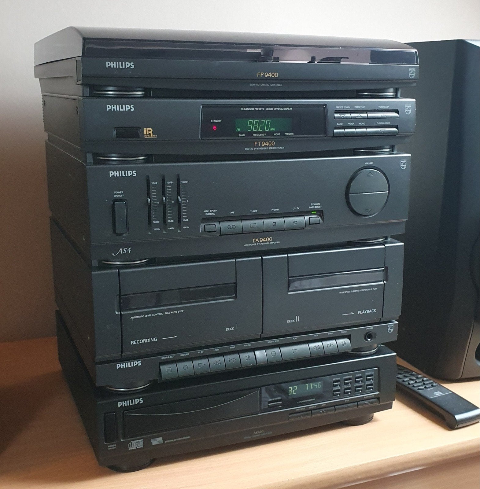Philips Stereo toren met platenspeler en afstandsbediening, Ophalen, Cassettedeck, Philips