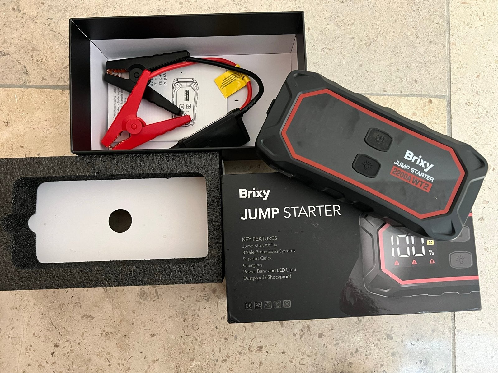 Brixy Jump Starter 2200A 12V zgan, Auto diversen, Ophalen of Verzenden, Nieuw