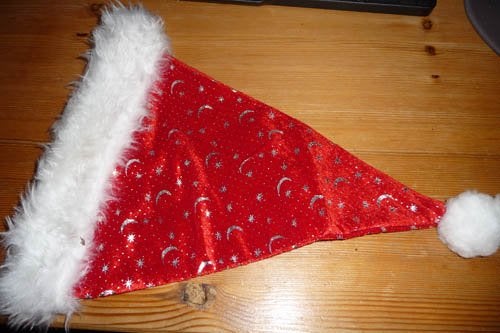 Kerstmuts met sterren en maantjes, Ophalen of Verzenden, Zo goed als nieuw