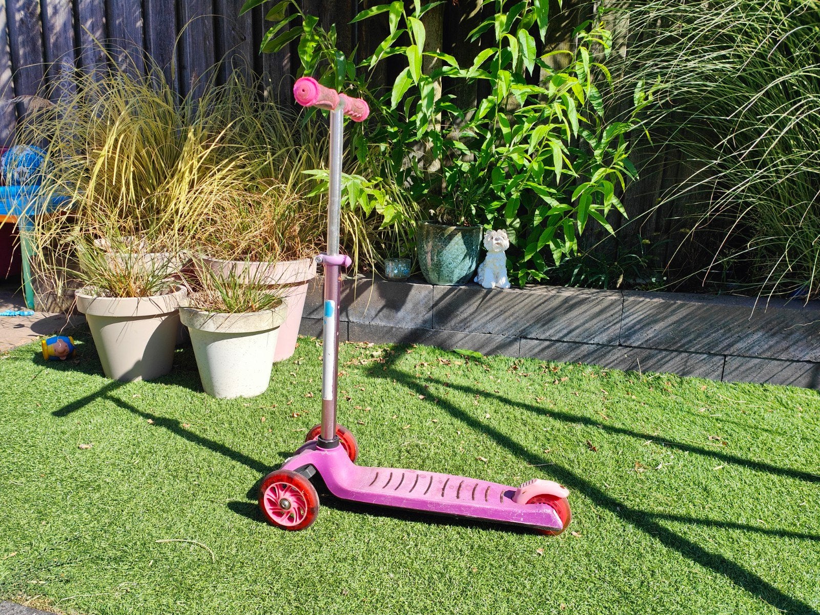 Roze kinderstep met 3 wielen, Fietsen en Brommers, Ophalen, Gebruikt, Gewone step, Onbekend