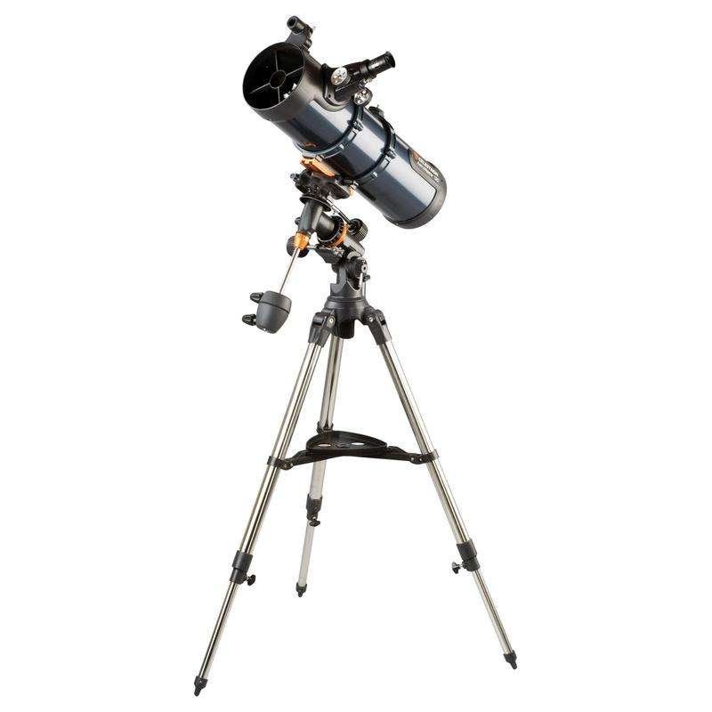 Celestron AstroMaster 130 EQ telescoop, 80 tot 200 mm, Met statief, Zo goed als nieuw, Spiegeltelescoop (reflector)