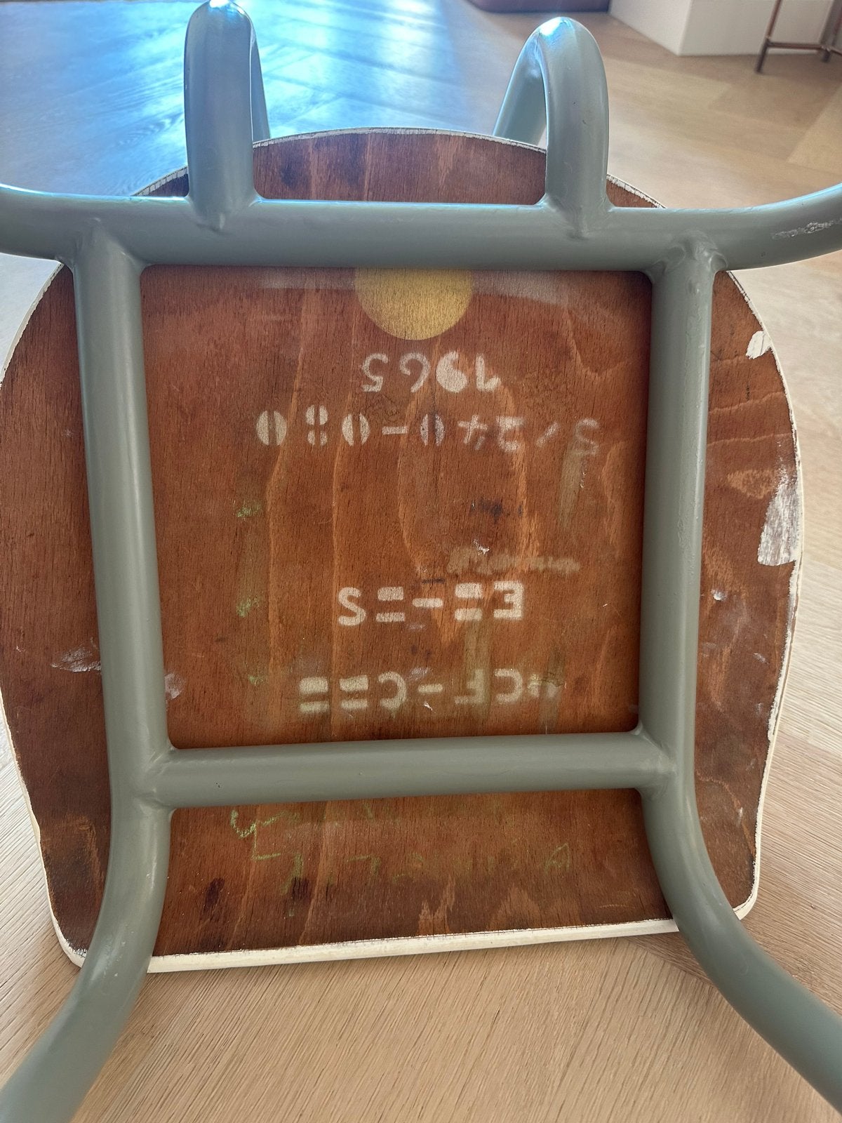 Set van 4 Vintage Tubax Schoolstoelen met Buisframe, Ophalen