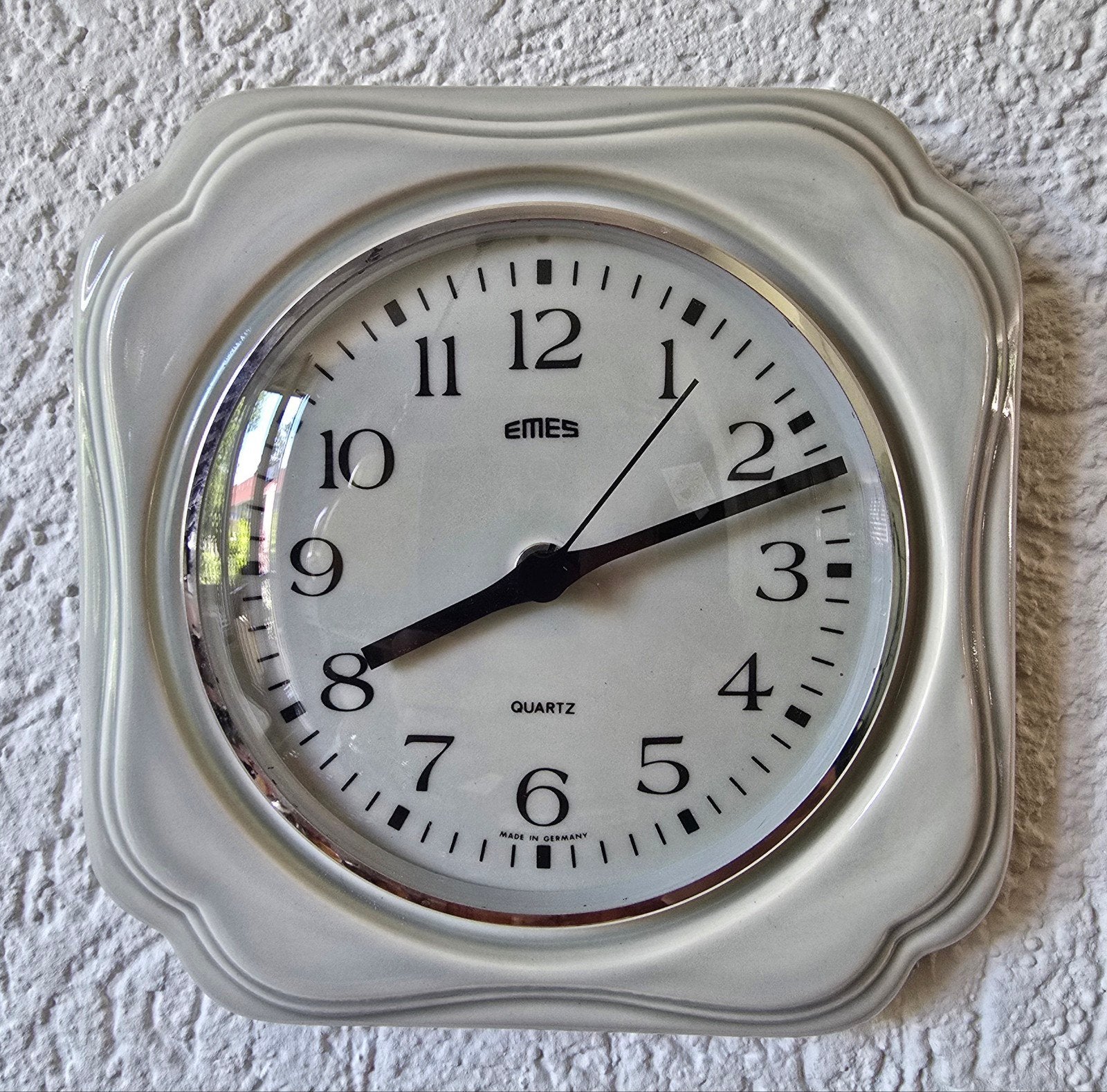 EMES Quartz wandklok – Keramiek – West Germany – Jaren '80, Ophalen of Verzenden