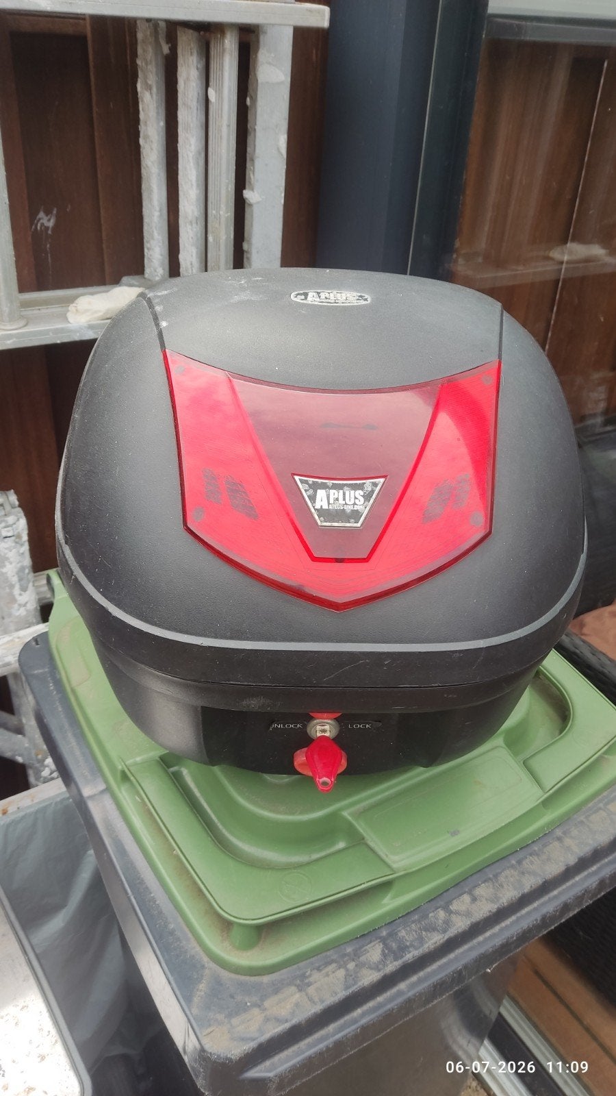 Aplus-Line Scooter Topkoffer - Gebruikt, Motoren, Accessoires | Koffers en Tassen, Ophalen of Verzenden, Gebruikt