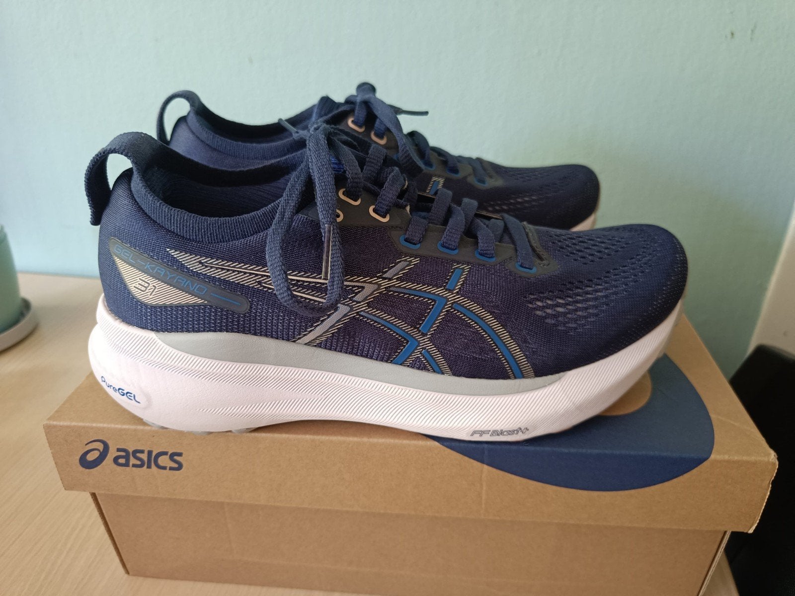Asics gel kayano 31 hardloopschoenen mt 39,5, Blauw, Sportschoenen, Ophalen of Verzenden, Zo goed als nieuw