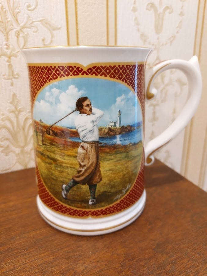 Grote luxe BEKER/Tankard "Golfer" Royal Worcester Porselein, Ophalen of Verzenden, Nieuw, Porselein, Kop en/of schotel