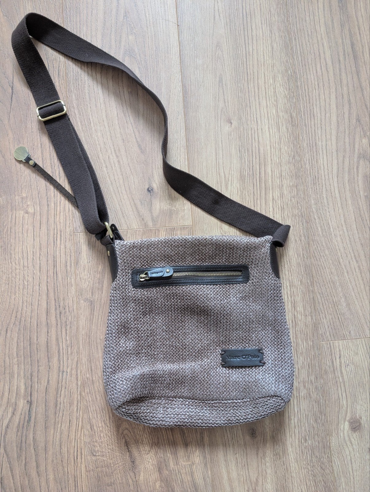 Marc O'Polo Schoudertas - Bruin/Beige Gebreid, Sieraden, Tassen en Uiterlijk, Ophalen of Verzenden, Zo goed als nieuw, Bruin, Schoudertasje
