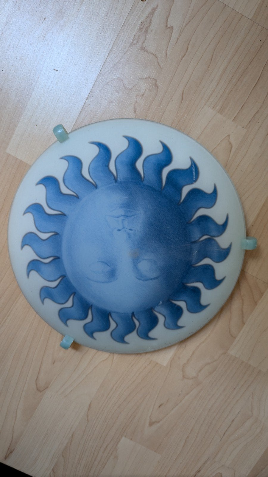 Plafondlamp, Huis en Inrichting, Lampen | Plafondlampen, Gebruikt, Plafondlamp, Glas, Ophalen