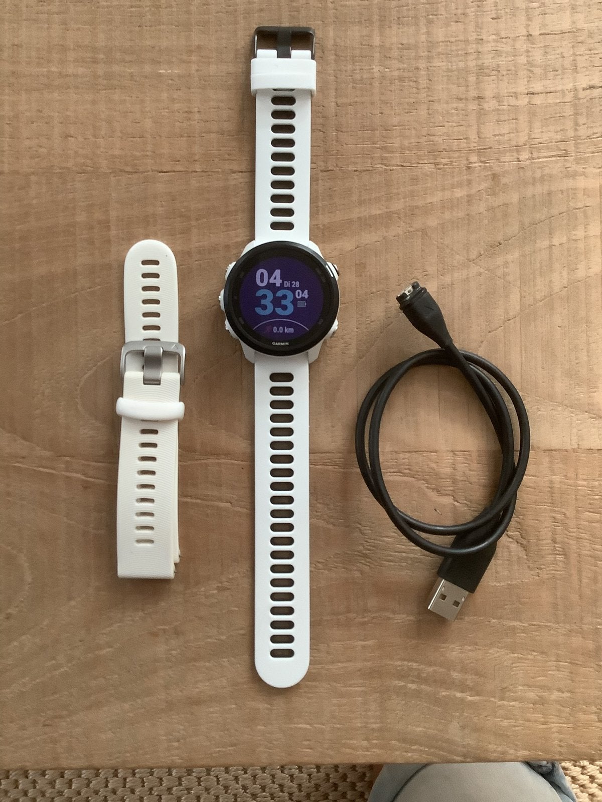 Garmin Forerunner 245 Music White, Wit, Ophalen of Verzenden, Zo goed als nieuw, GPS