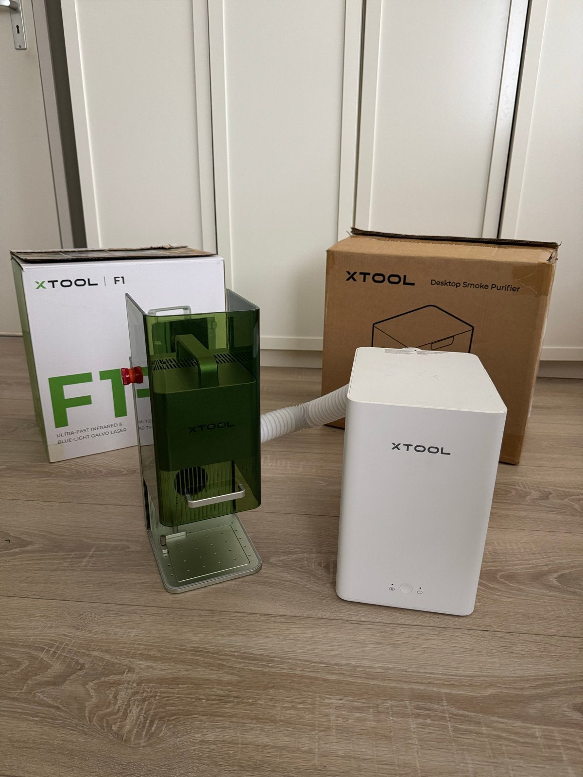 xTool F1 laser + purifier -wegens niet afhalen weer beschikb, Ophalen of Verzenden, Zo goed als nieuw