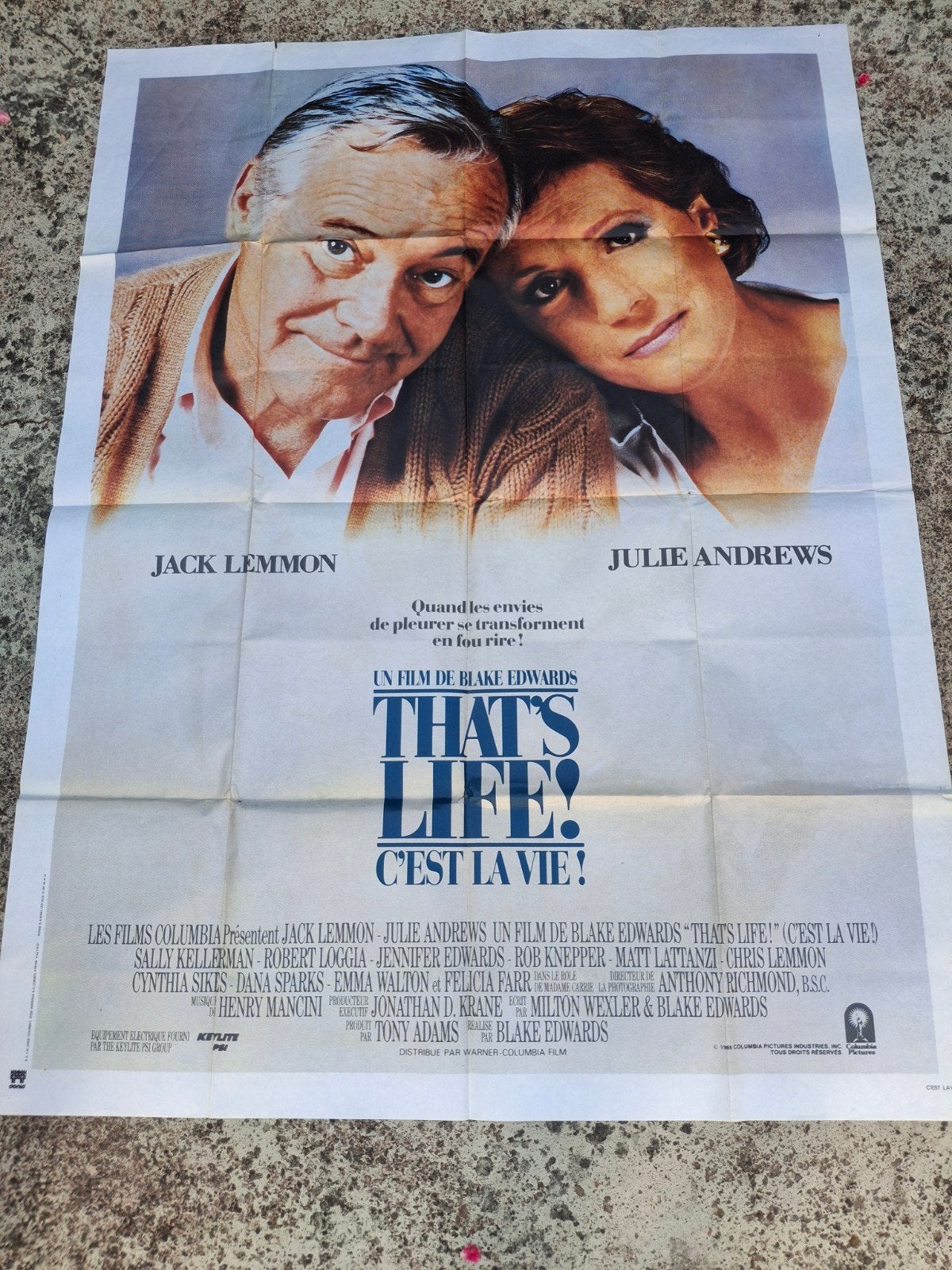 Vintage Franse cinema filmposter XXL, Ophalen of Verzenden, Zo goed als nieuw, Deurposter of groter, Film en Tv