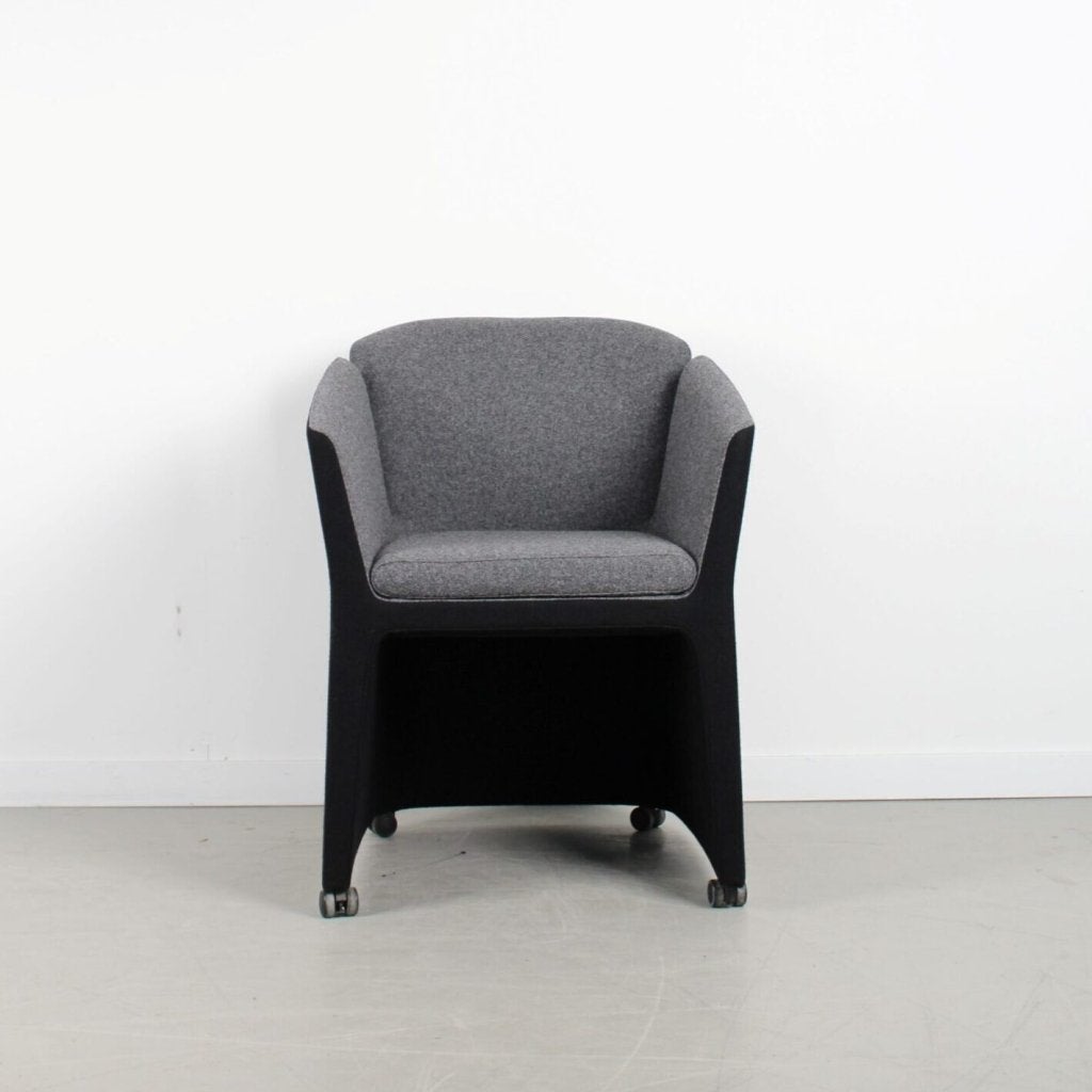 Montis Lotus Fauteuil Grijs/Zwart Stof, Huis en Inrichting, Fauteuils, Niet ingevuld, Zo goed als nieuw, Niet ingevuld, Niet ingevuld