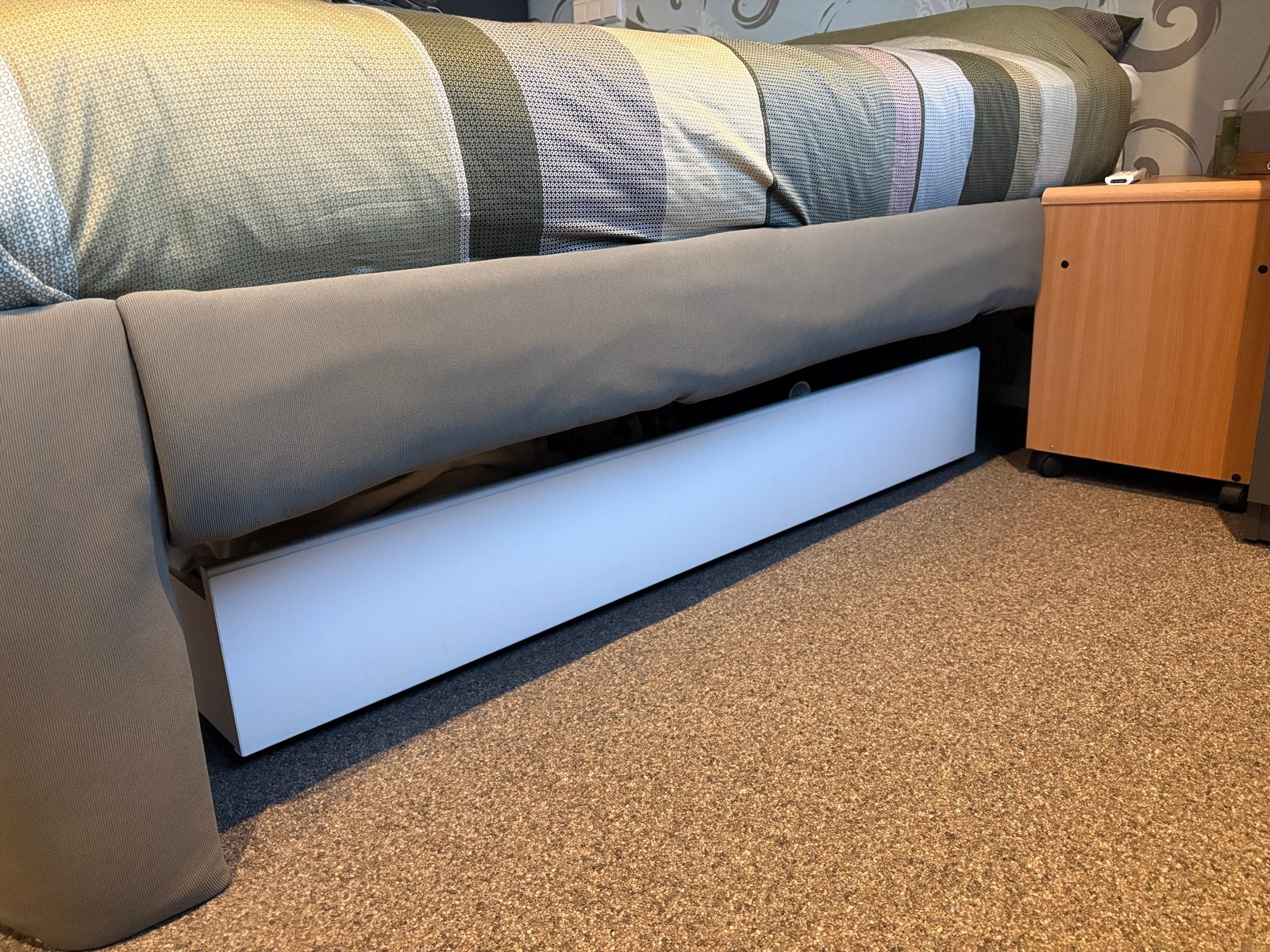 IKEA VIHALS Bedlade - Wit, Ruime Opbergruimte, Ophalen, Wit, Tweepersoons, Zo goed als nieuw