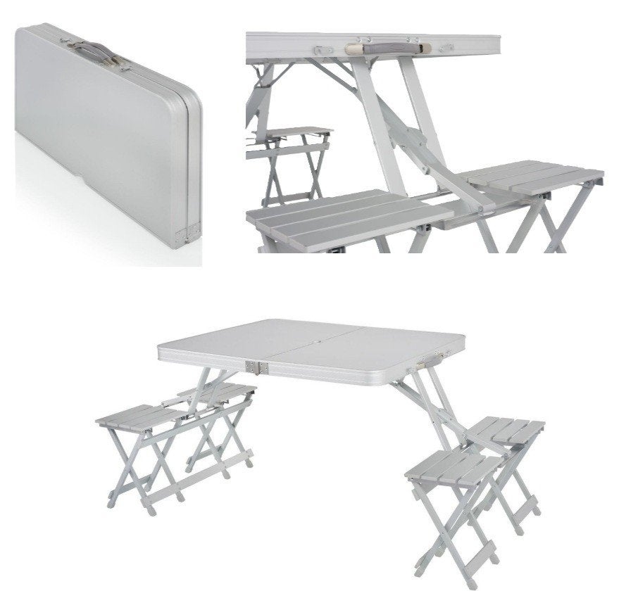 Kampeertafel / PICKNICKTAFEL met bank. Inklapbaar, Ophalen, Gebruikt, Campingtafel, .