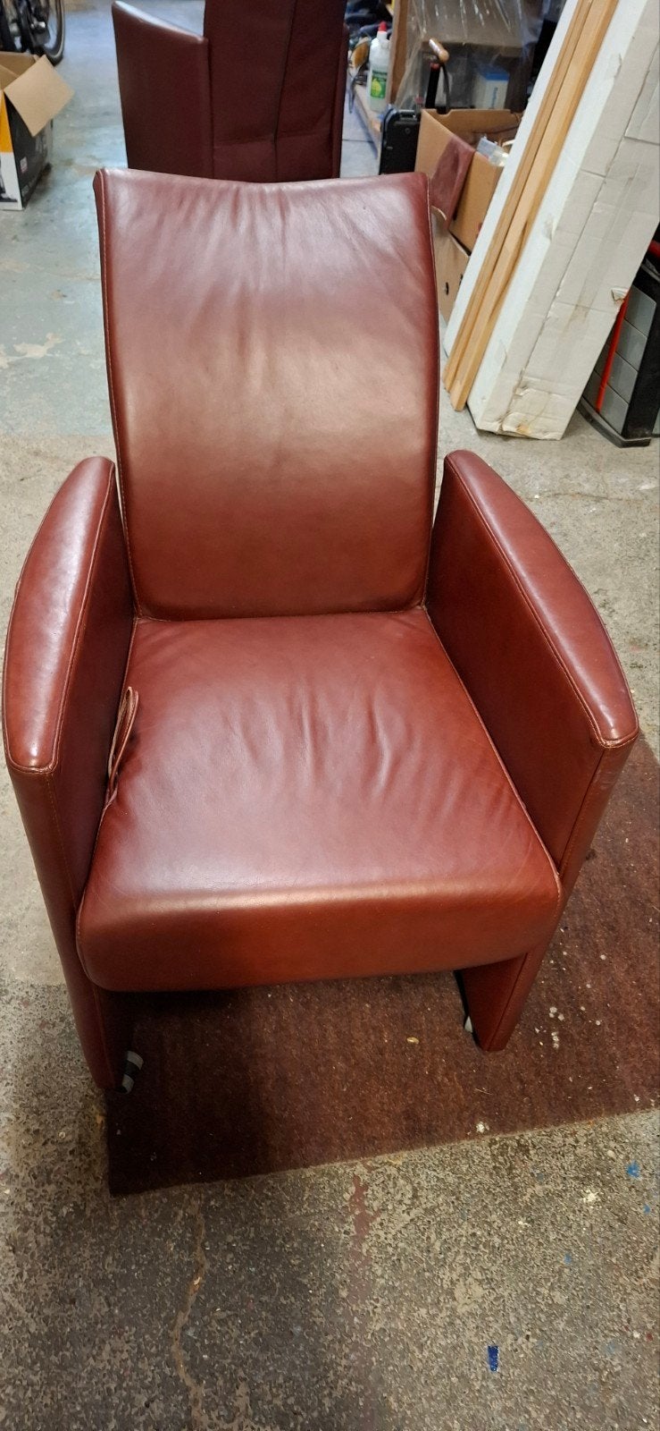 Toledo Lederen Relaxfauteuil - Handgemaakt, Verstelbaar, Huis en Inrichting, Ophalen of Verzenden, Gebruikt, Leer, Nederlands design, handgemaakt