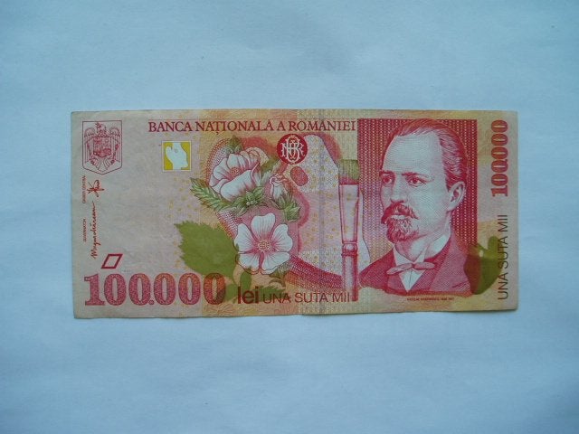 1906. Romania, 100.000 lei 1998 Nicolae Grigorescu., Postzegels en Munten, Bankbiljetten | Europa | Niet-Eurobiljetten, Verzenden