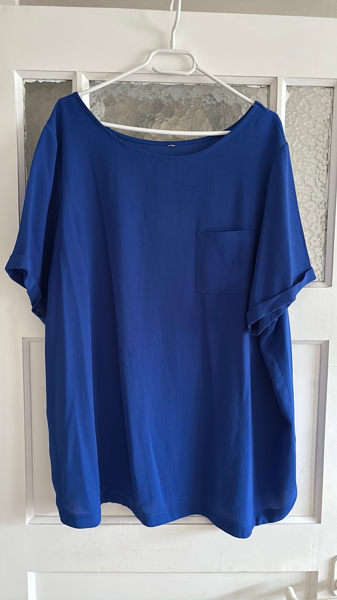 Mooi blauw shirt, Kleding | Dames, Grote Maten, Ophalen of Verzenden, Zo goed als nieuw, Blauw, Shirt of Top