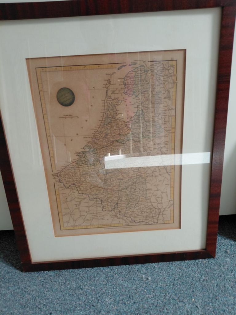 Originele handgekleurde gravure van Nederland, 1825, Antiek en Kunst, Kunst | Etsen en Gravures, Ophalen, 1800 - 1899, Cartografie