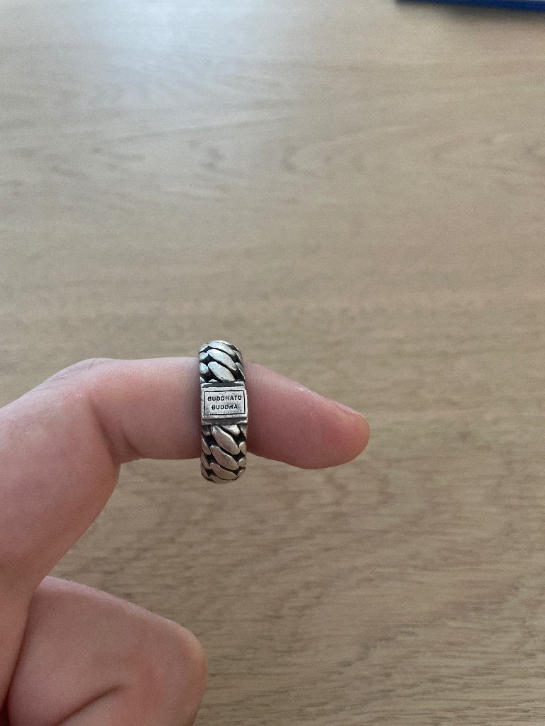 Buddha to buddha ring, Sieraden, Tassen en Uiterlijk, Ringen, Ophalen, 20 of groter, Zo goed als nieuw, Dame of Heer
