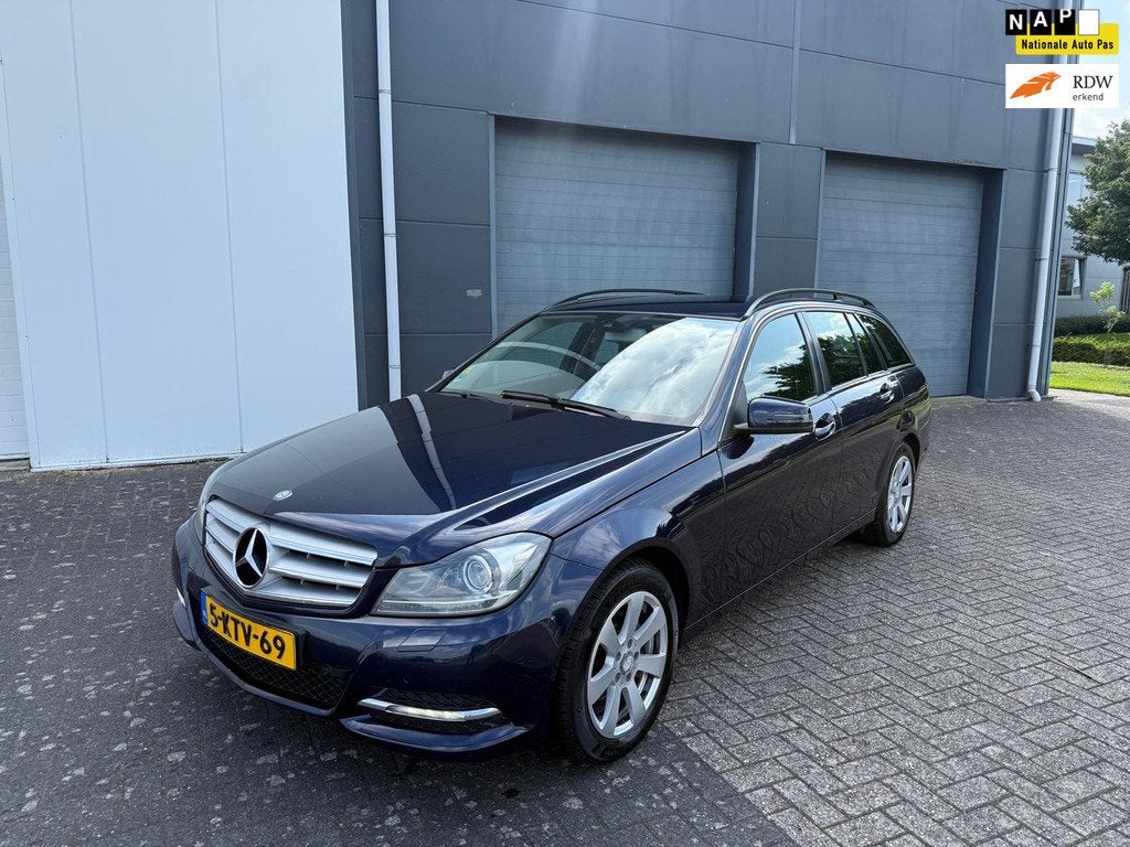 Mercedes-Benz C-klasse Estate 180 Ambition 2013, Auto's, Mercedes-Benz, Achterwielaandrijving, Blauw, Leder en Stof, Handgeschakeld