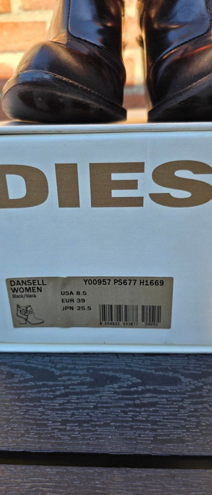 Diesel Dames Halfhoge Schoenen Zwart Leer Maat 39, Zwart, Lage of Enkellaarzen, Ophalen of Verzenden, Zo goed als nieuw