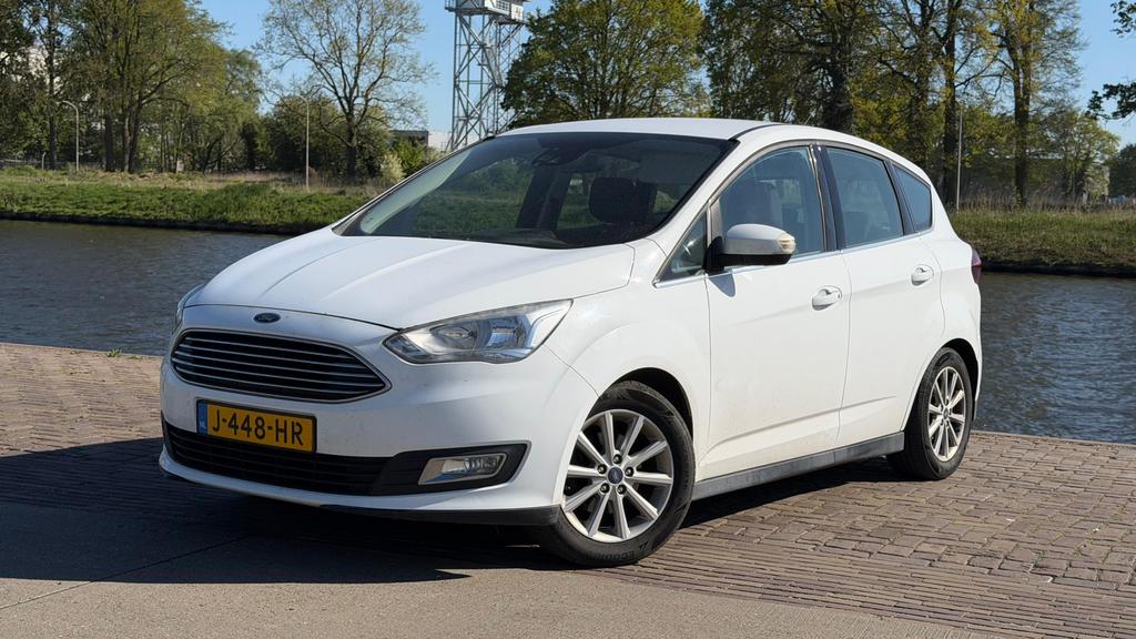 Ford C-Max 1.0. Loopt op 2 cilinders! Start rijdt!, Auto's, Voorwielaandrijving, Wit, Handgeschakeld, 3 cilinders