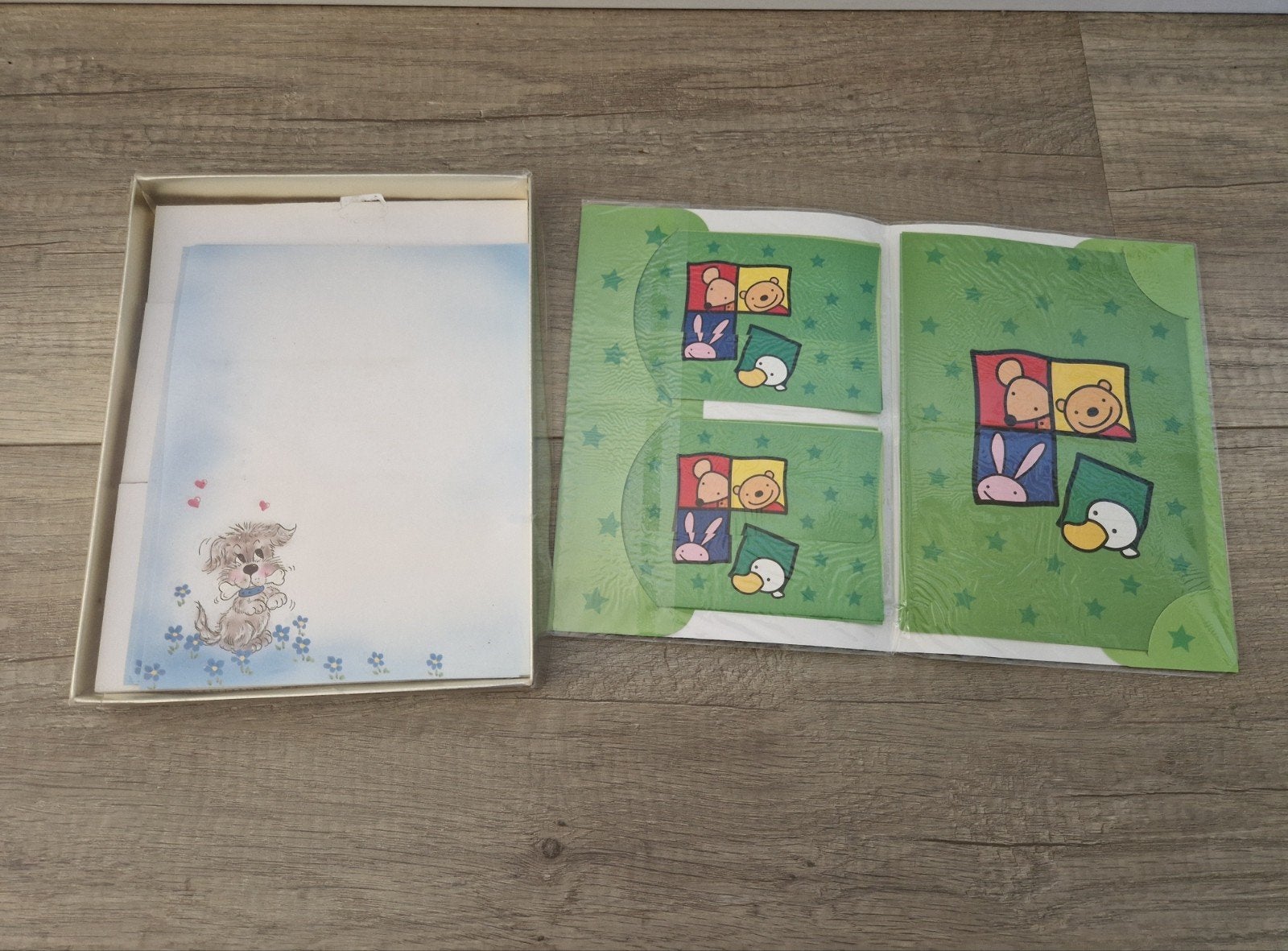 briefpapier vintage retro hond puppy eend muis beer konijn, Ophalen of Verzenden