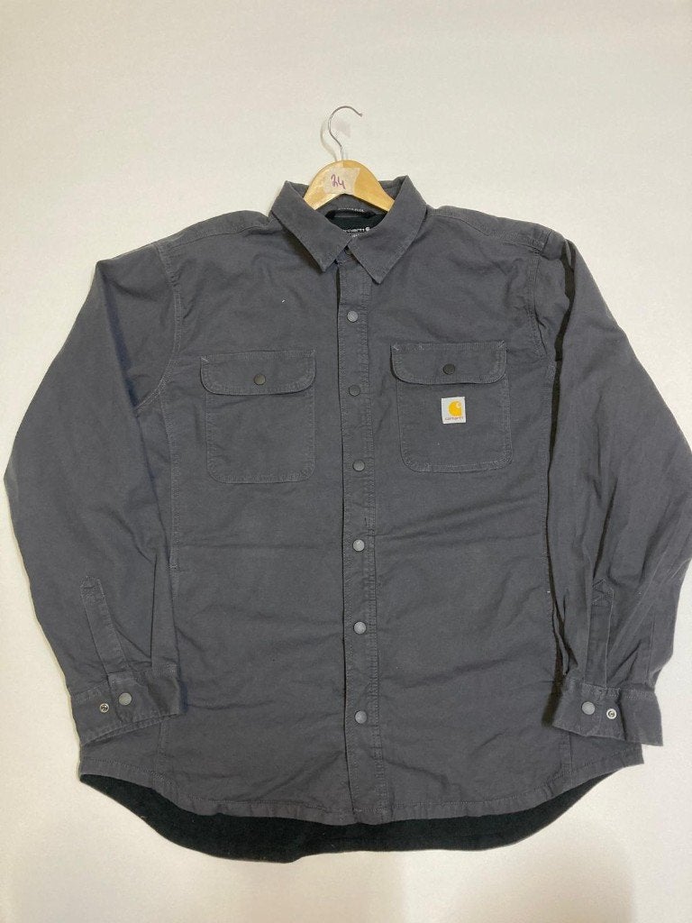 Carhartt Shacket - XL - Loose Fit - Grey - Flannel Inside, Carhartt, Ophalen of Verzenden, Grijs, Maat 56/58 (XL)