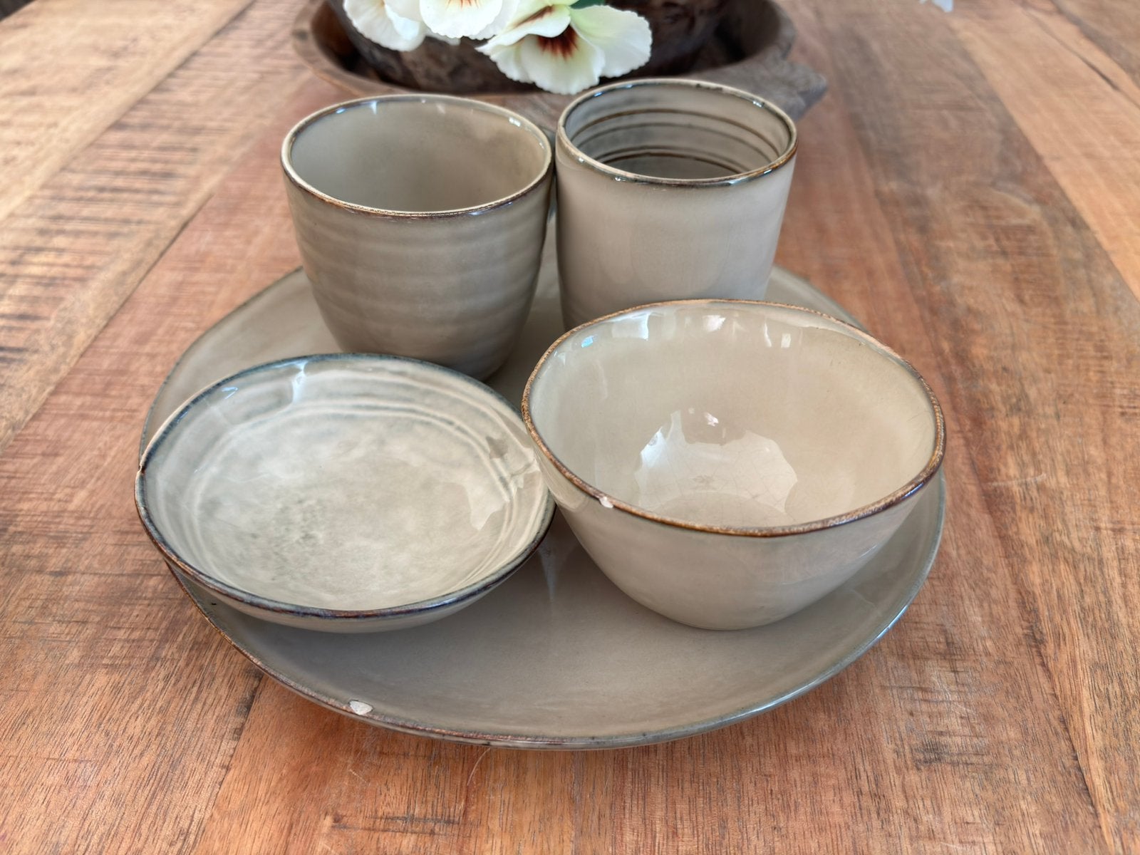 Beige servies, Gebruikt, Keramiek, Overige typen, Ophalen of Verzenden