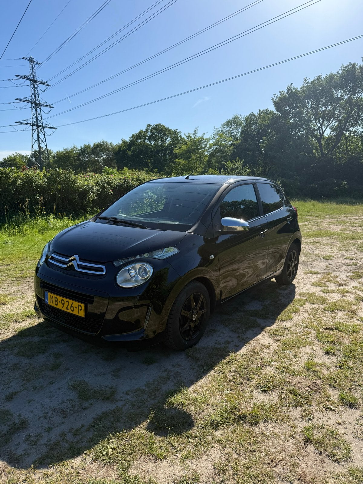 Citroën C1 1.0 e-VTi 68PK 5D 2017 Zwart Origineel Nederlands, Auto's, Voorwielaandrijving, Stof, Euro 6, 4 stoelen