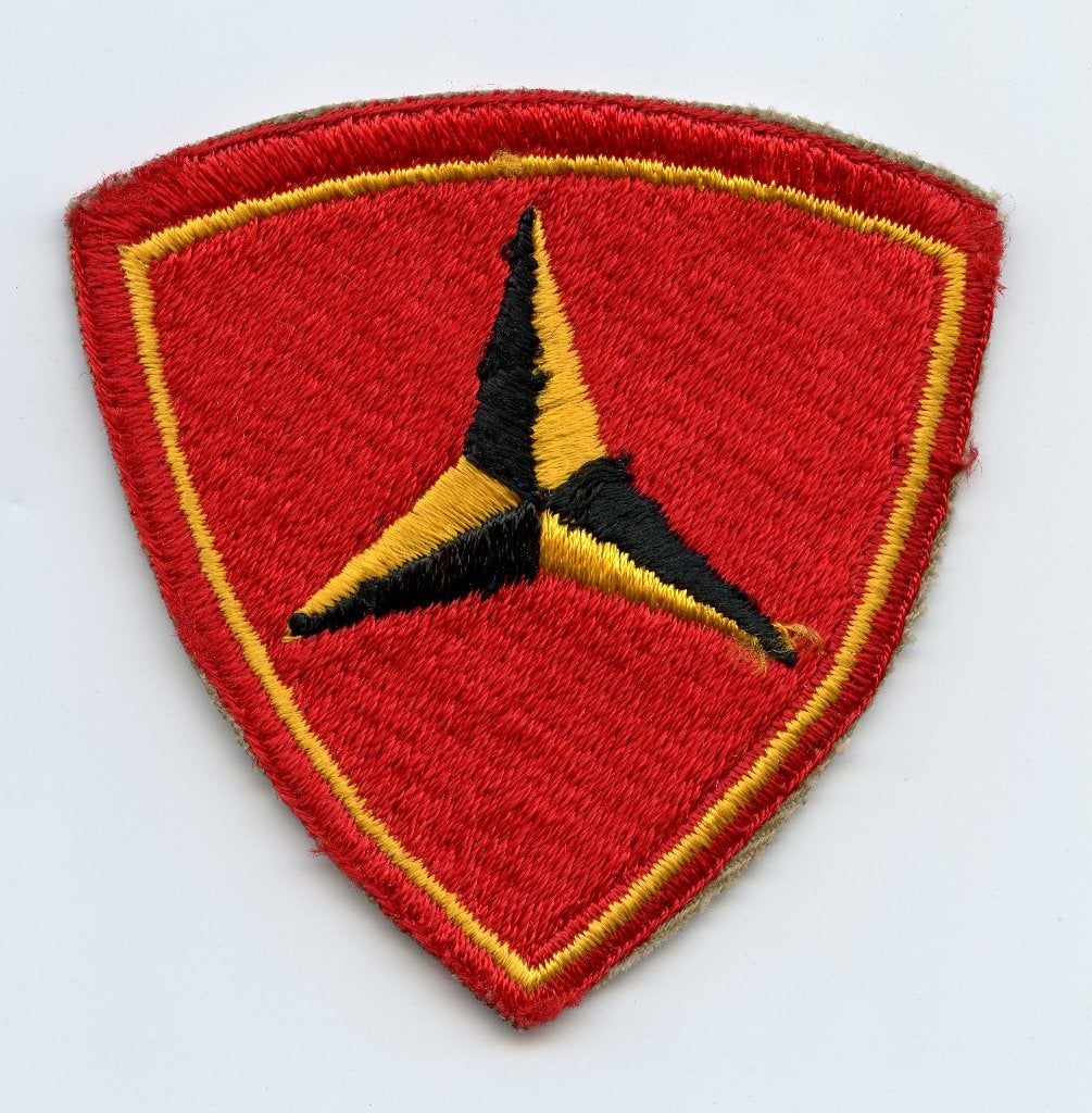WO2 US 3rd Marine Division Patch, Verzenden, Landmacht, Amerika, Embleem of Badge