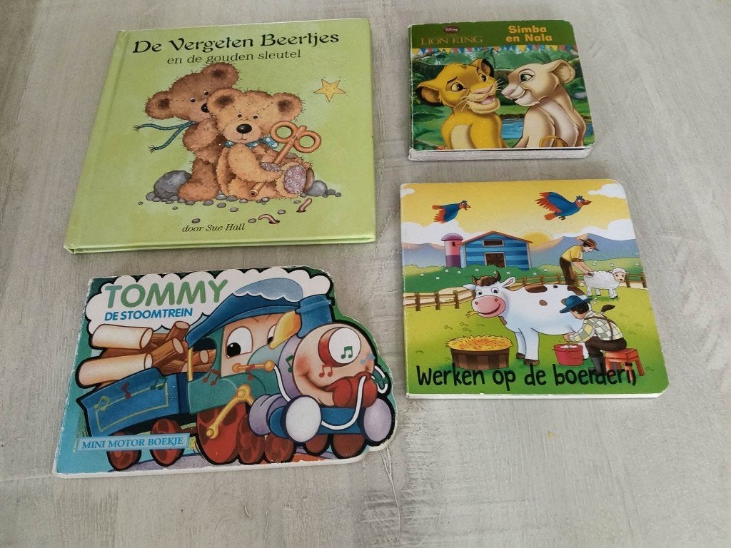 4 boeken voor peuters / kleuters, Boeken, Ophalen of Verzenden, Gelezen, 2 tot 3 jaar