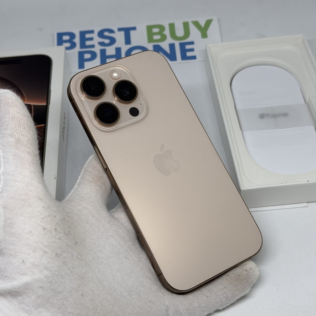 iPhone 16 Pro 256GB goud /krasvrij glas /91% batt /garantie, 256 GB, Apple, Zonder simlock, Zonder abonnement